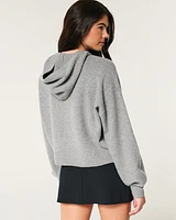 Hollister Comfy Cloud Bow Graphic Sweater Hoodie