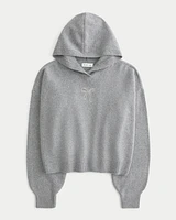 Hollister Comfy Cloud Bow Graphic Sweater Hoodie