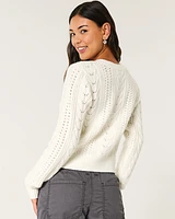 Hollister Comfy Cloud Cable-Knit Cardigan