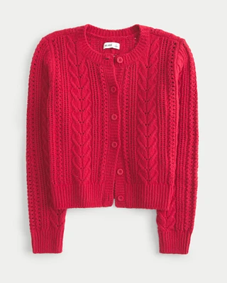 Hollister Comfy Cloud Cable-Knit Cardigan