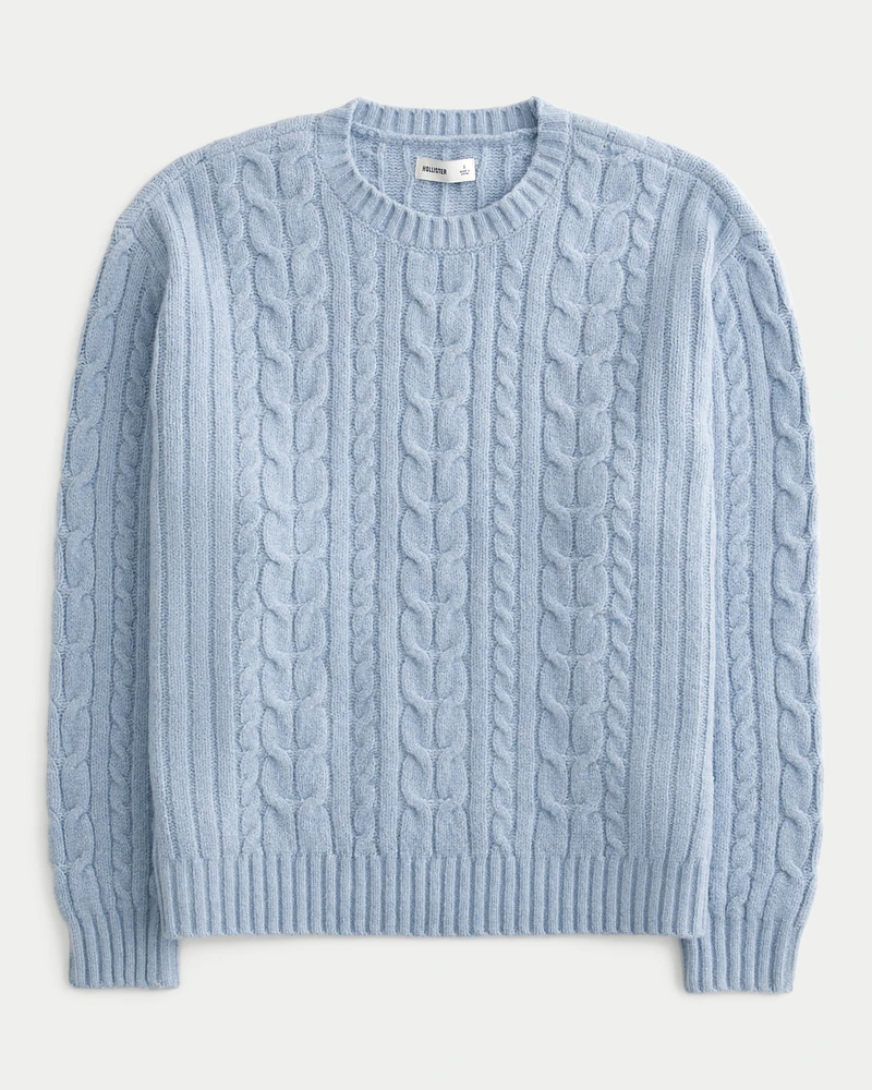 Hollister Comfy Cloud Cable-Knit Crew Sweater