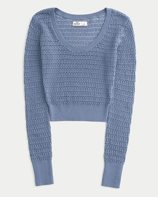 Stitchy Scoop Sweater