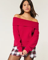 Hollister Comfy Cloud Off-the-Shoulder Sweater