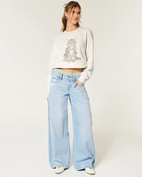 Hollister Comfy Cloud Kitten Graphic Sweater