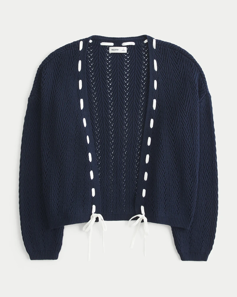Cozy Textured No-Close Cardigan