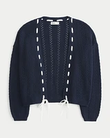 Cozy Textured No-Close Cardigan