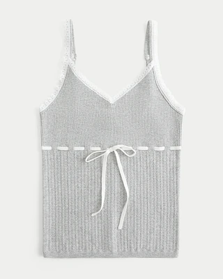 Tie-Front Sweater Tank
