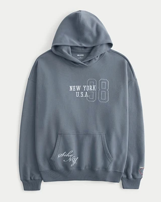 Oversized New York Graphic Hoodie