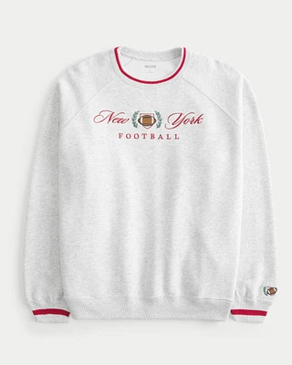 Oversized New York Football Crew Sweatshirt