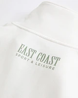 Easy Tennis Graphic Half-Zip Cutoff Sweatshirt