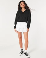 Hollister Feel Good Fleece Mini Half-Zip Sweatshirt