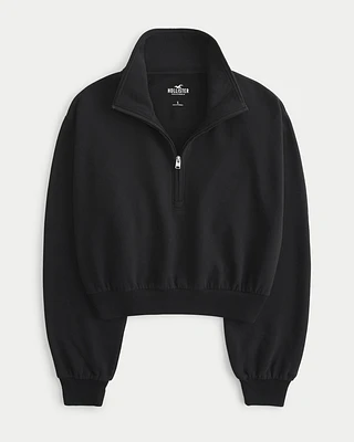 Hollister Feel Good Fleece Mini Half-Zip Sweatshirt
