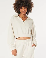 Hollister Feel Good Fleece Mini Half-Zip Sweatshirt