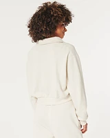 Hollister Feel Good Fleece Mini Half-Zip Sweatshirt