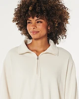 Hollister Feel Good Fleece Mini Half-Zip Sweatshirt