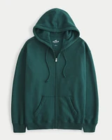 Hollister Feel Good Fleece Oversized Full-Zip Hoodie