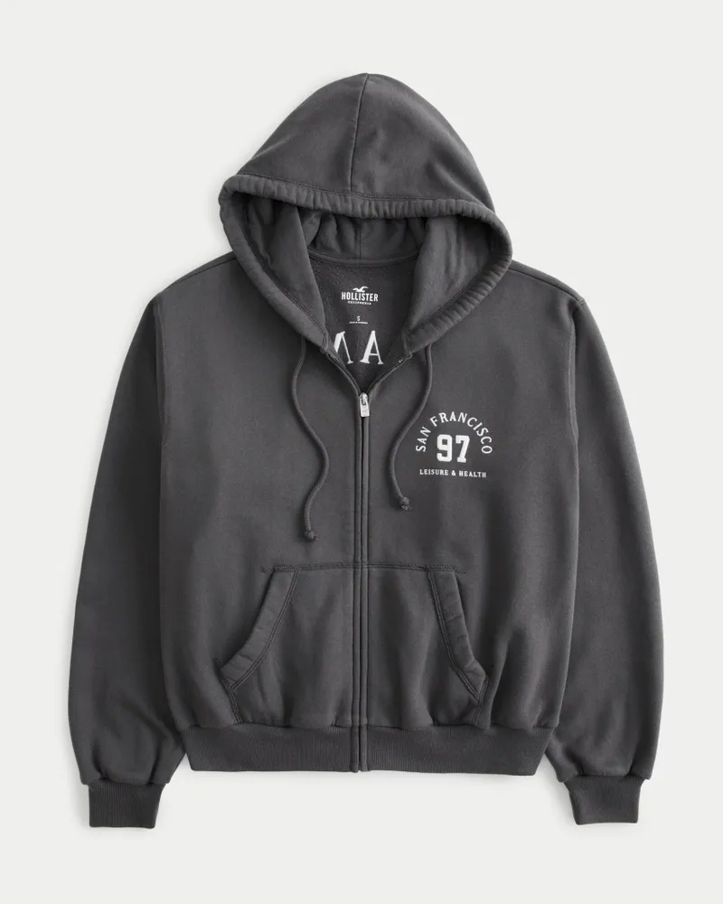 Hollister graphic sweatshirt in dark grey