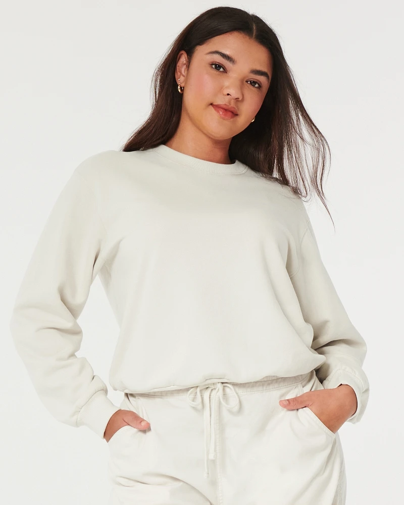 Hollister Feel Good Fleece Easy Crew Sweatshirt