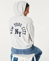 Easy New York Graphic Zip-Up Hoodie