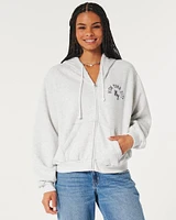 Easy New York Graphic Zip-Up Hoodie