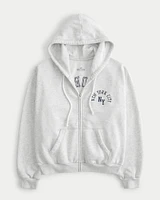 Easy New York Graphic Zip-Up Hoodie