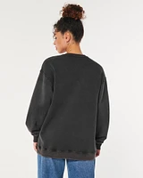 Oversized Infinite Soul Graphic Crew Sweatshirt