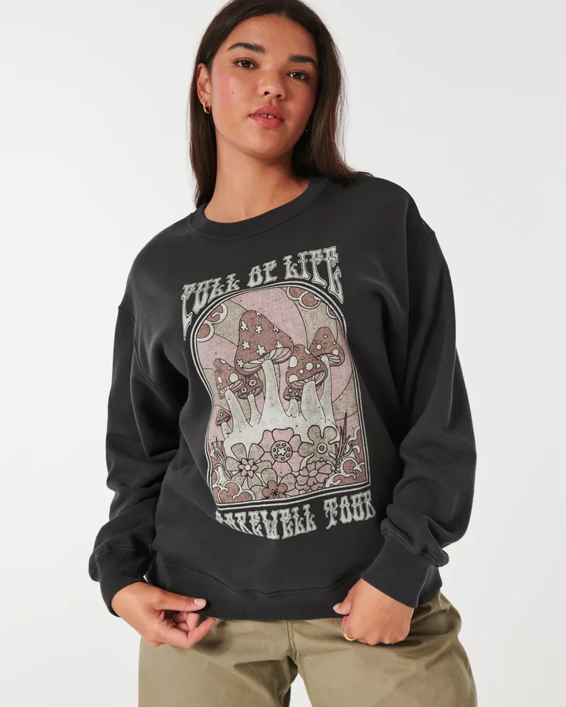 Oversized Full of Life Graphic Sweatshirt