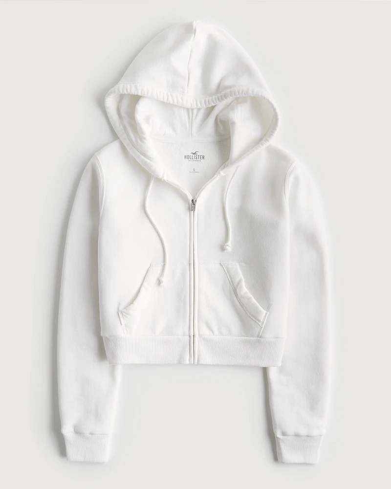 Hollister Feel Good Fleece Mini Zip-Up Hoodie