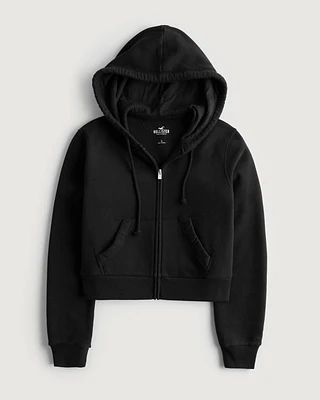 Hollister Feel Good Fleece Mini Zip-Up Hoodie