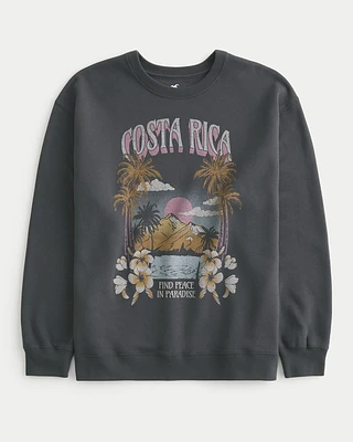 Oversized San Diego Graphic Crew Sweatshirt