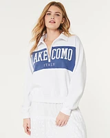 Easy Half-Zip Lake Como Italy Graphic Sweatshirt