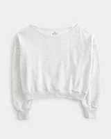 Easy Terry Off-the-Shoulder Sweatshirt