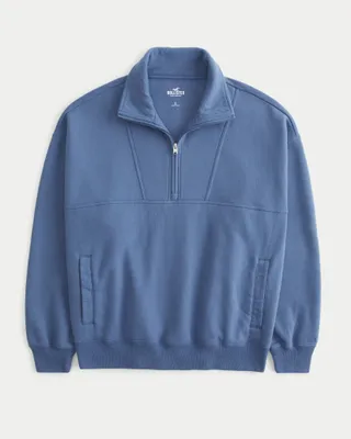 Oversized Half-Zip Sweatshirt