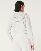 Hollister Feel Good Fleece Mini Zip-Up Hoodie