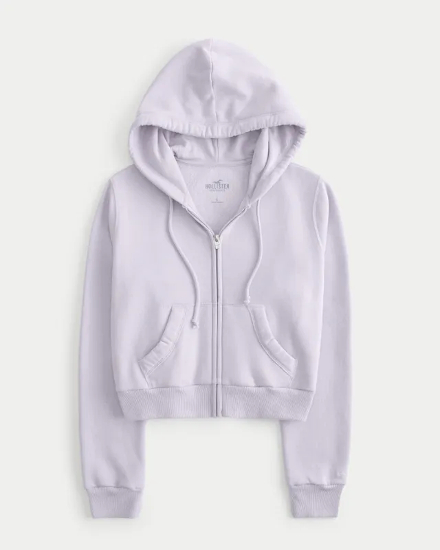 Hollister Graphic Full-Zip Hoodie (£21) ❤ liked on Polyvore featuring tops,  hoodies, heather grey, full zip fleece hoodie, hooded pullover, fleece zip  up hoodie…