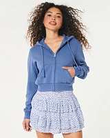 Hollister Feel Good Fleece Mini Zip-Up Hoodie