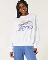 Easy Puerto Rico Graphic Crew Sweatshirt