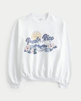 Easy Puerto Rico Graphic Crew Sweatshirt