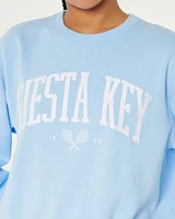 Easy Siesta Key Graphic Crew Sweatshirt