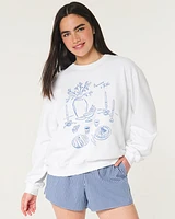 Easy L'Amour à Table Graphic Crew Sweatshirt