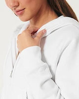 Hollister Feel Good Fleece Mini Zip-Up Hoodie