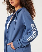 Logo Graphic Zip-Up Hoodie