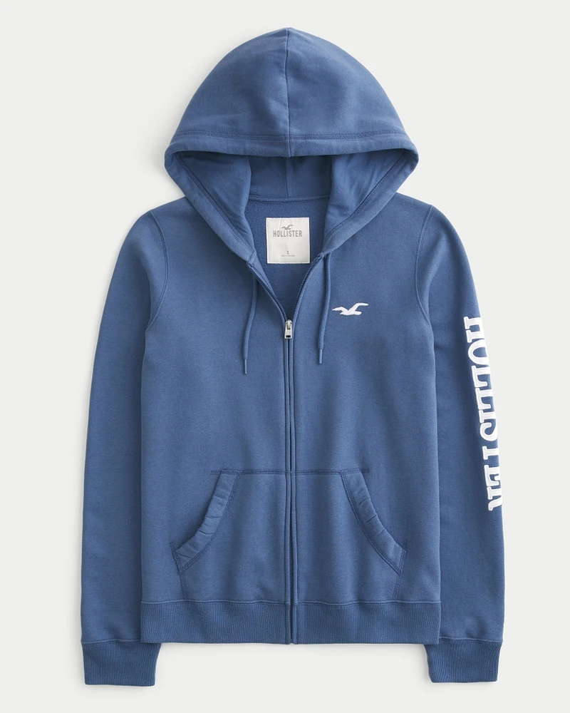 Logo Graphic Zip-Up Hoodie