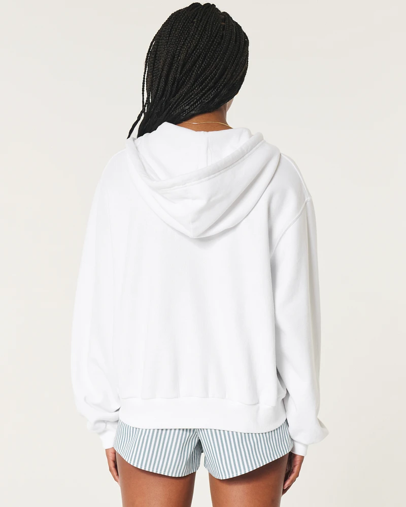Easy Brooklyn New York Graphic Zip-Up Hoodie