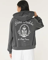 Easy Hotel Audubon Paris France Graphic Zip-Up Hoodie