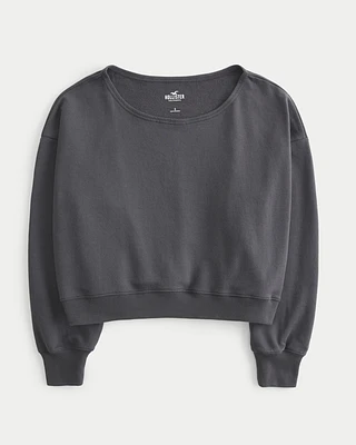 Easy Terry Off-the-Shoulder Sweatshirt