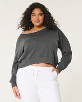 Easy Off-the-Shoulder Terry Sweatshirt