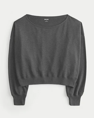 Easy Off-the-Shoulder Terry Sweatshirt