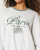 Easy Paris France Graphic Crew Sweatshirt