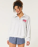 Easy Half-Zip USA Graphic Sweatshirt